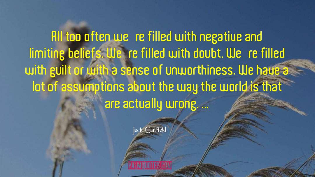 Negative World quotes by Jack Canfield