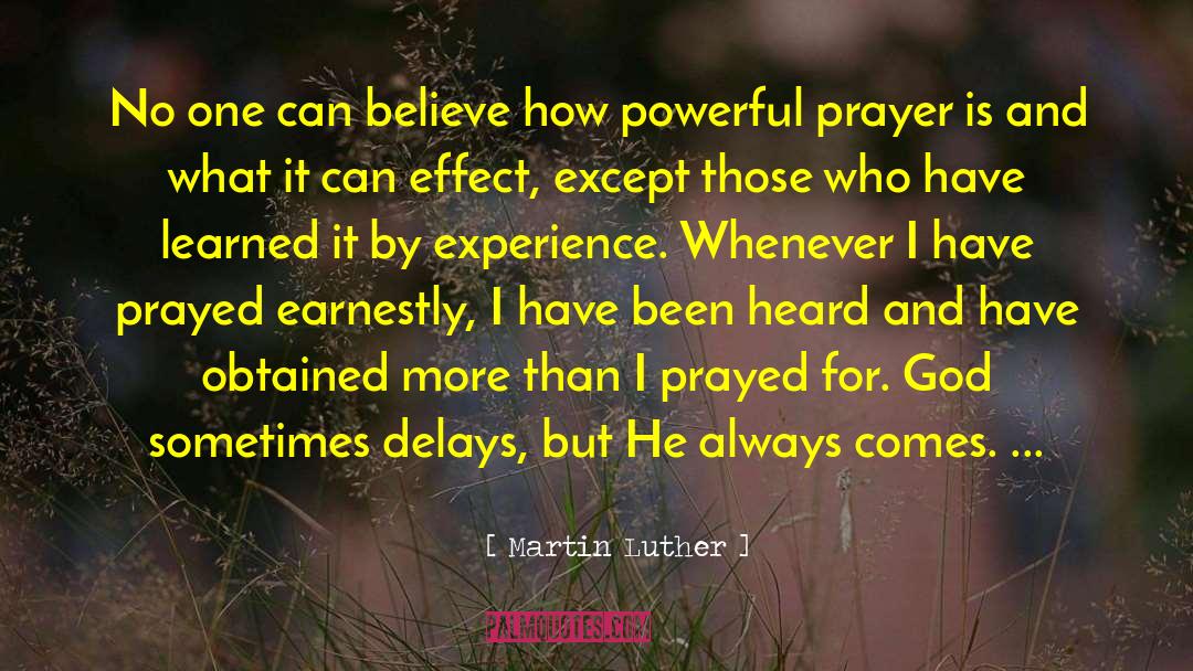 Neglecting Prayer quotes by Martin Luther