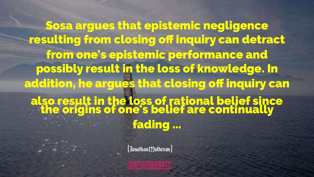 Negligence quotes by Jonathan Matheson