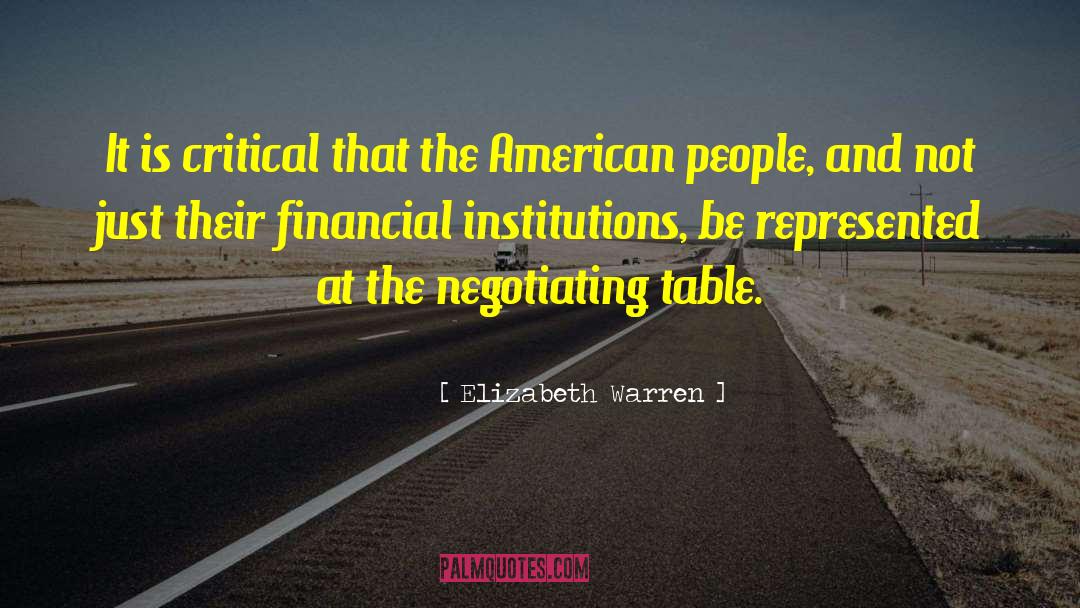 Negotiating quotes by Elizabeth Warren