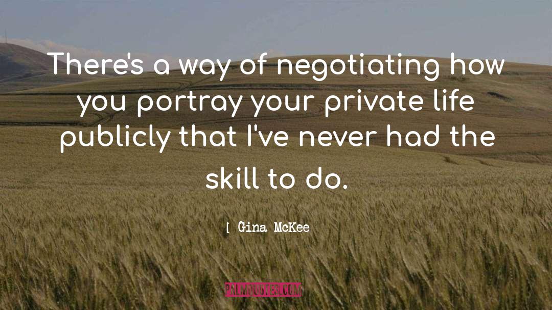 Negotiating quotes by Gina McKee