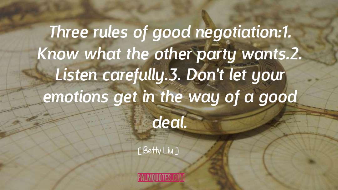 Negotiations quotes by Betty Liu