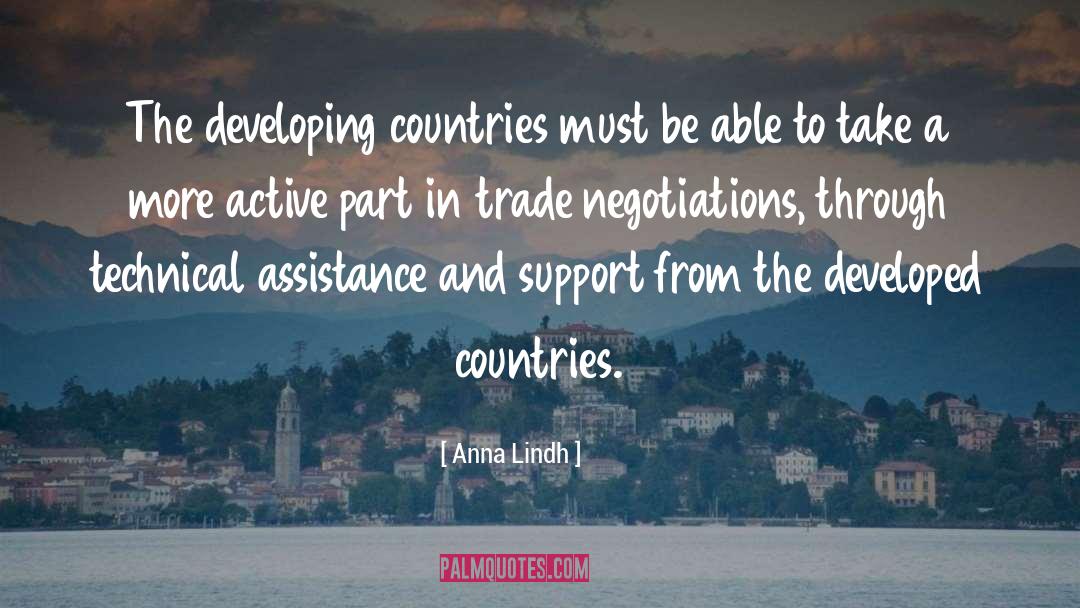Negotiations quotes by Anna Lindh