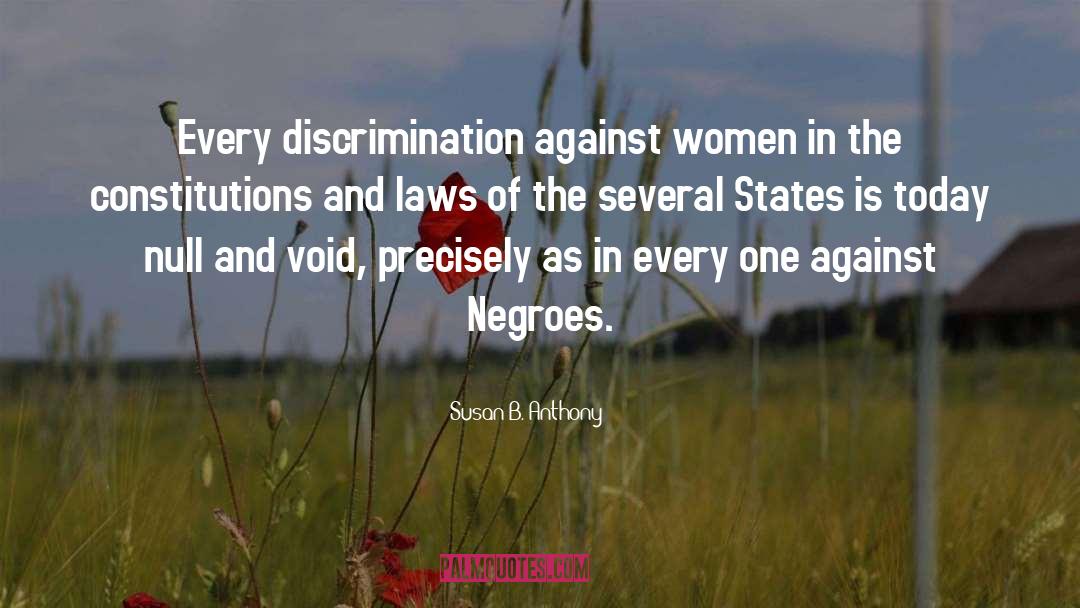 Negroes quotes by Susan B. Anthony