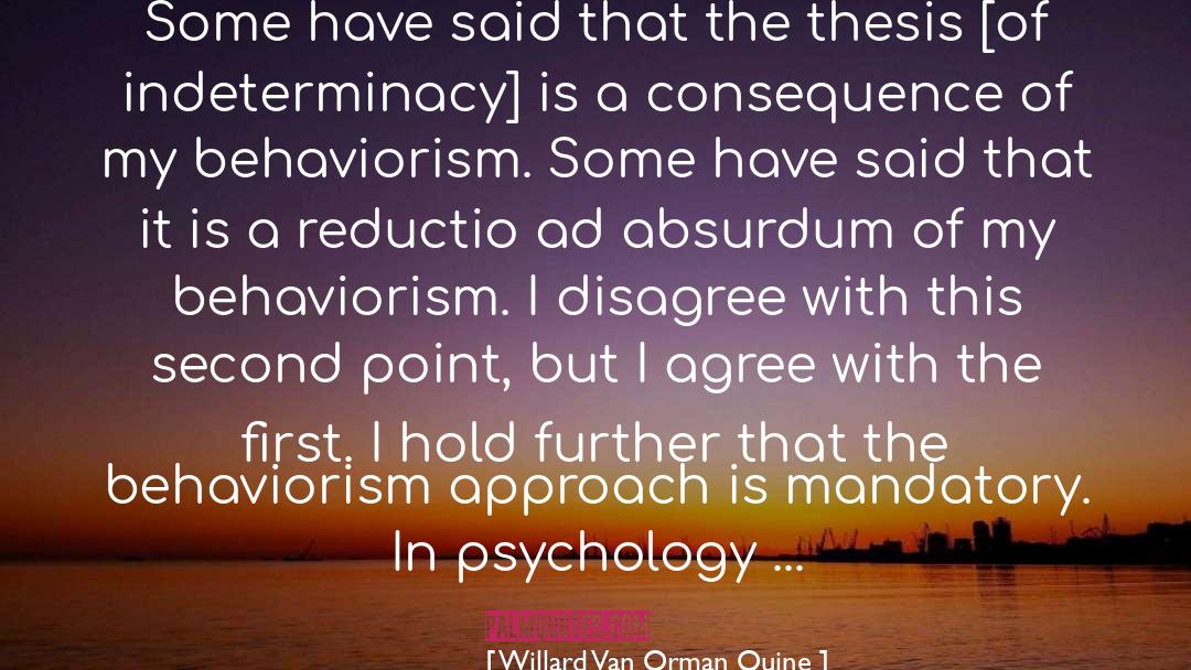 Neo Behaviorism quotes by Willard Van Orman Quine