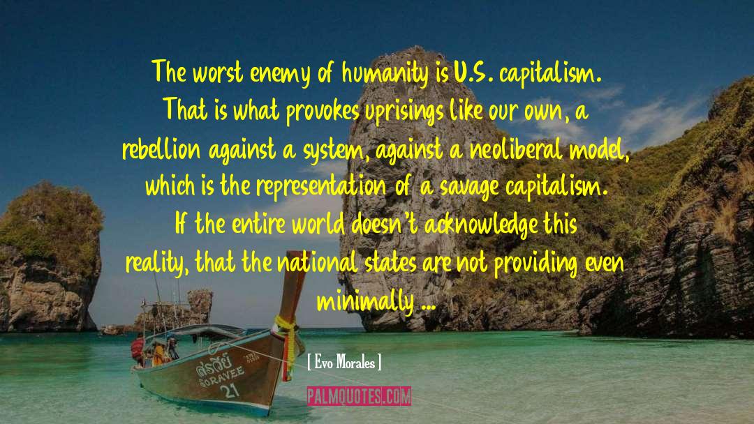 Neoliberal quotes by Evo Morales