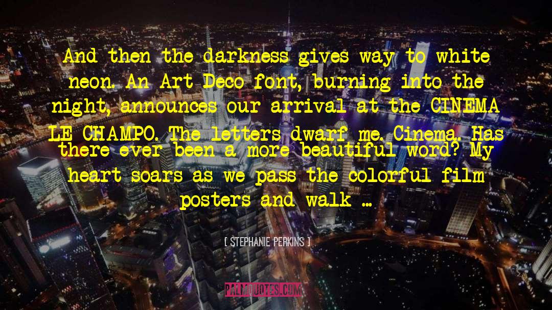 Neon quotes by Stephanie Perkins