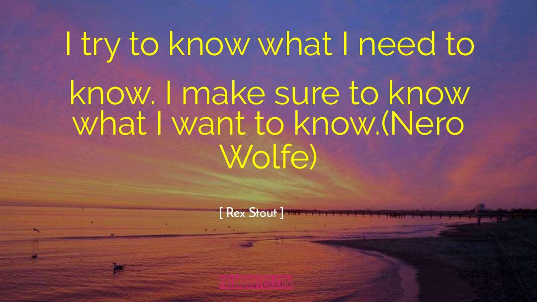 Nero Wolfe quotes by Rex Stout