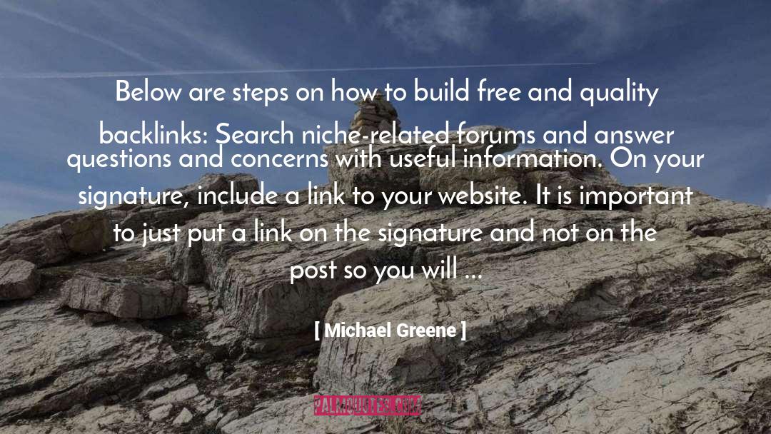 Nestles Website quotes by Michael Greene