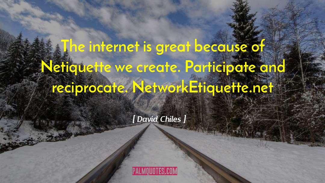 Net Etiquette quotes by David Chiles