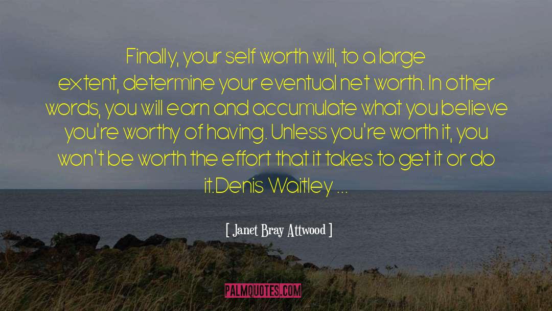 Net Worth quotes by Janet Bray Attwood