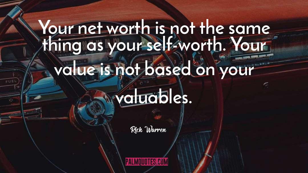 Net Worth quotes by Rick Warren