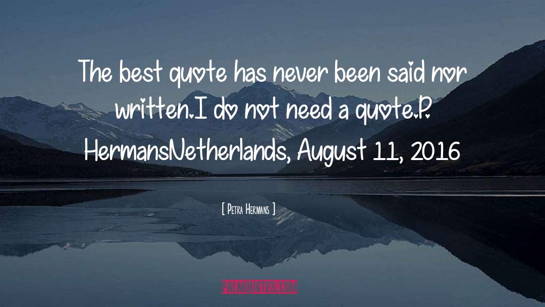 Netherlands quotes by Petra Hermans