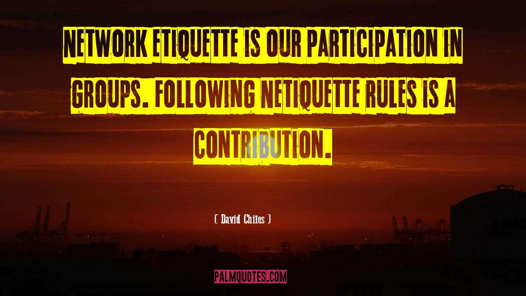 Netiquette quotes by David Chiles