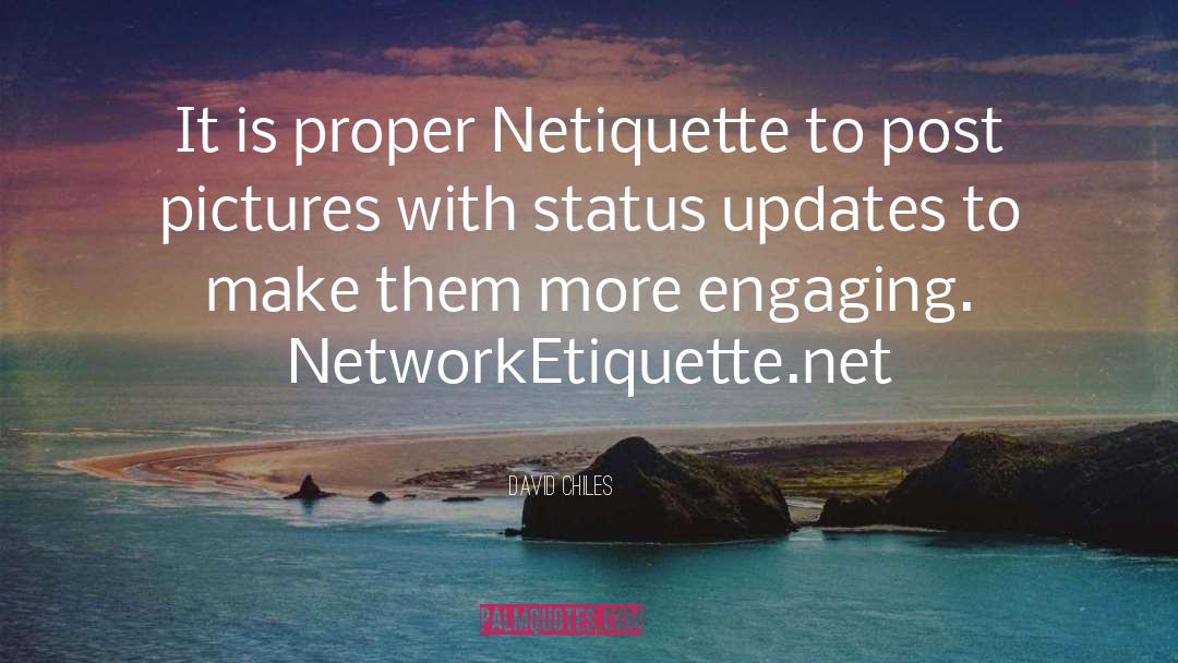 Netiquette quotes by David Chiles