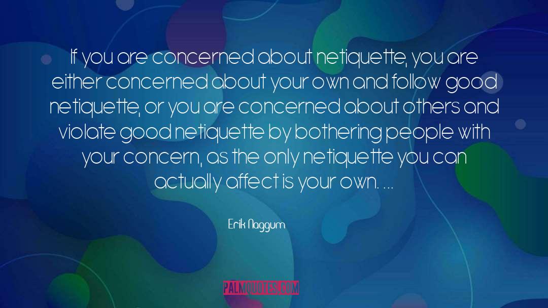Netiquette quotes by Erik Naggum