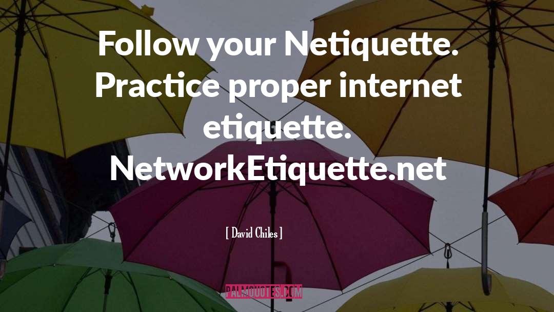 Netiquette quotes by David Chiles