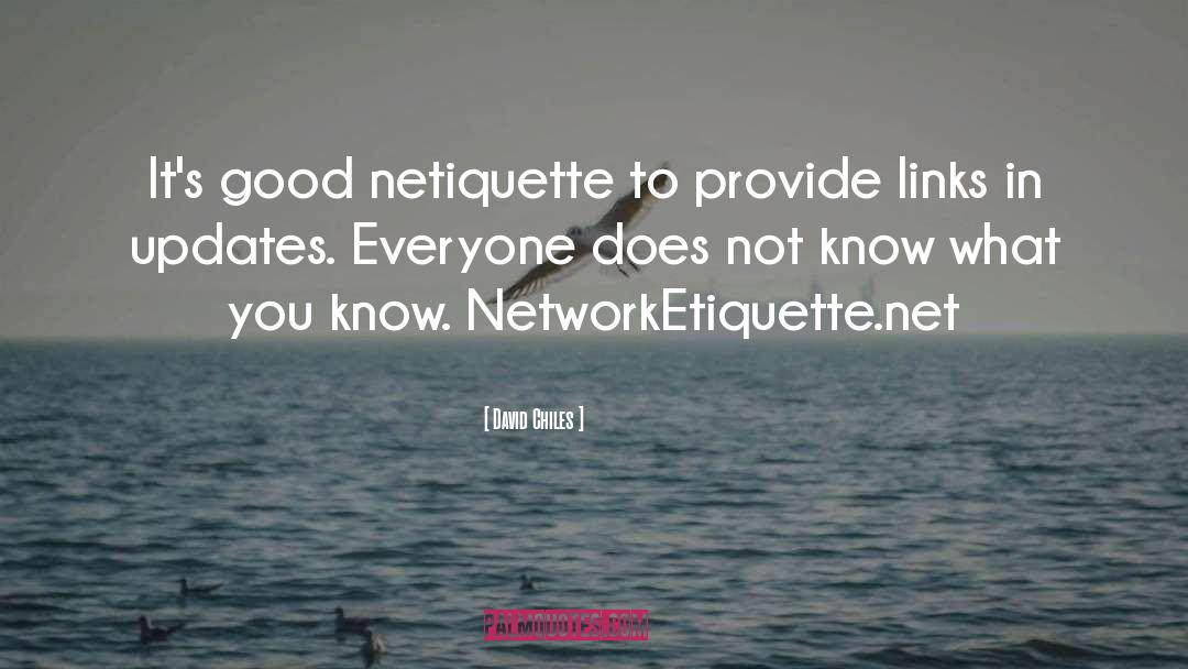 Netiquette quotes by David Chiles