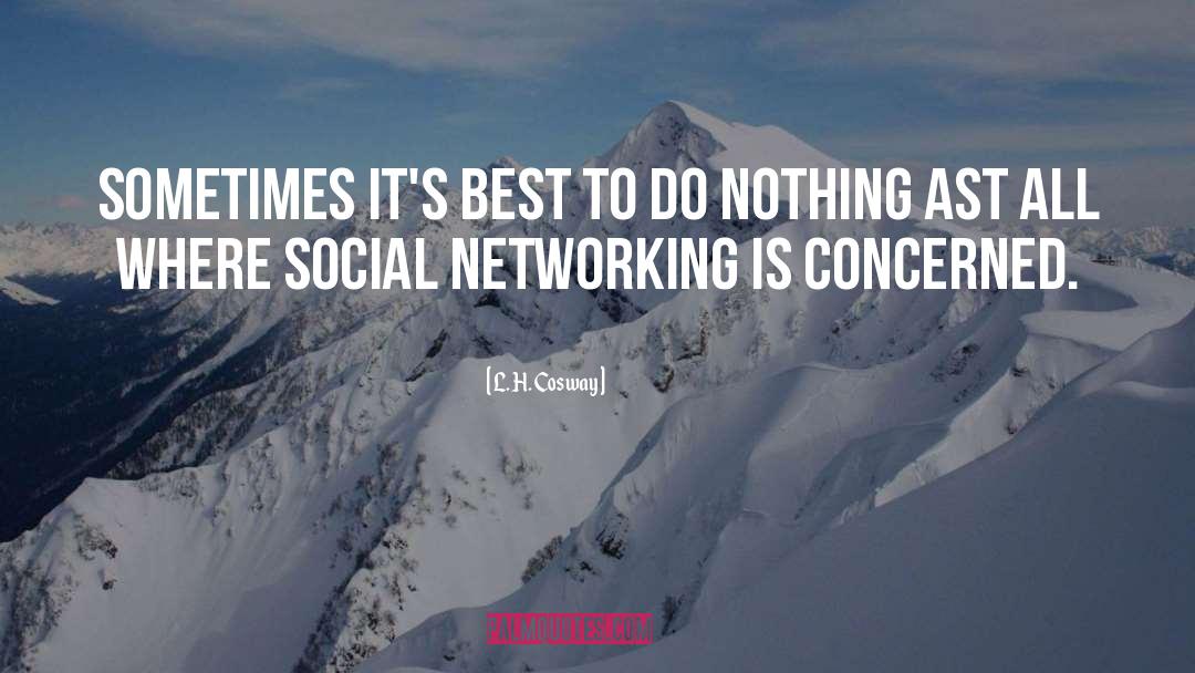 Networking quotes by L. H. Cosway