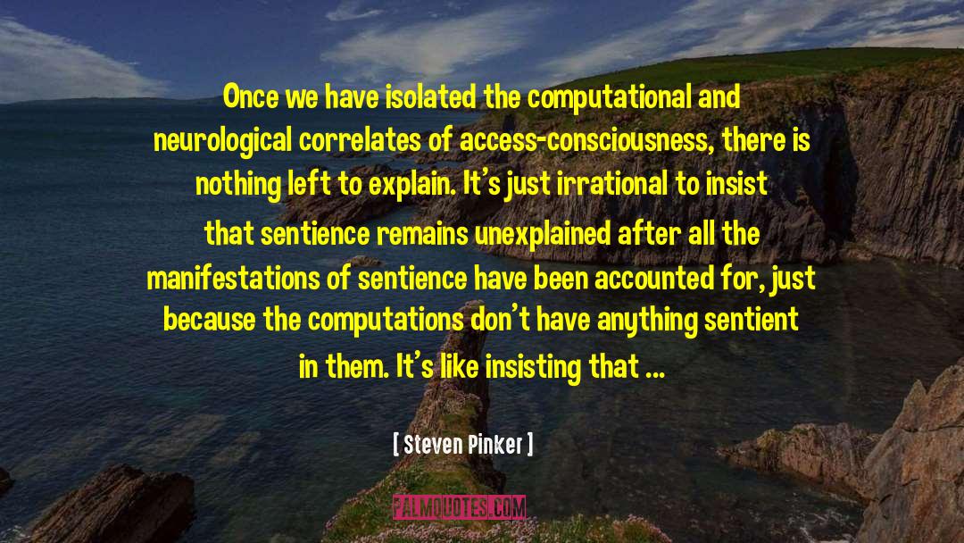 Neurological quotes by Steven Pinker