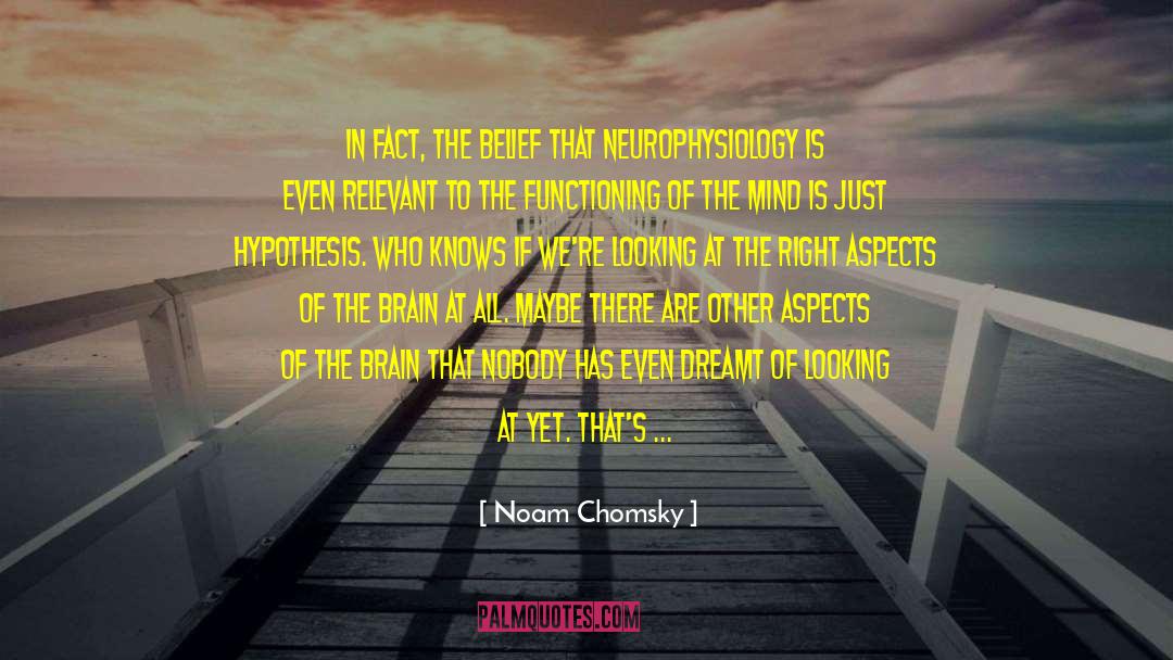 Neurophysiology quotes by Noam Chomsky