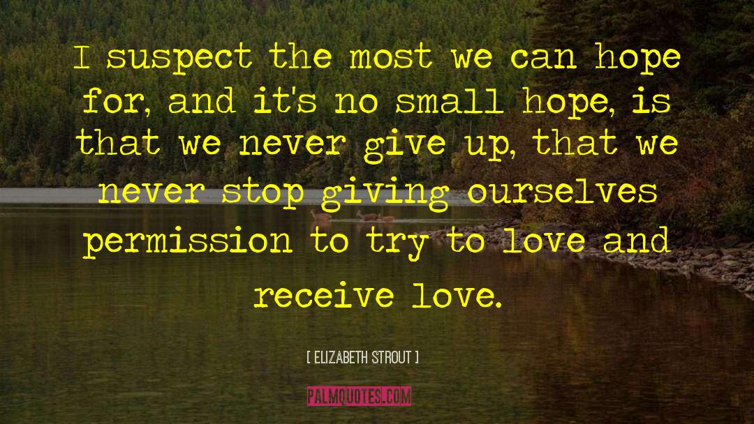 Never Give Up On Love quotes by Elizabeth Strout