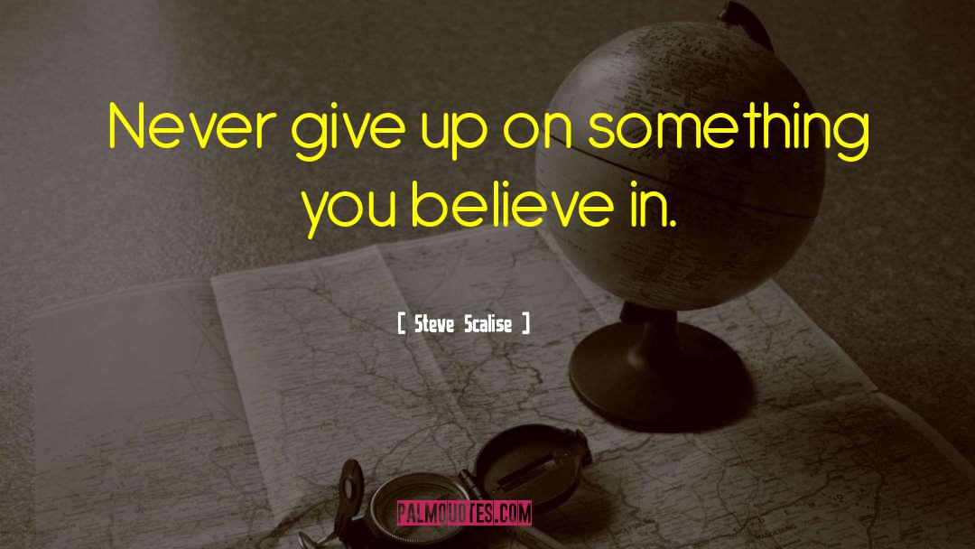 Never Give Up On Something quotes by Steve Scalise