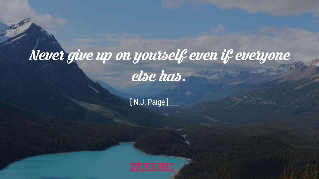 Never Give Up On Yourself quotes by N.J. Paige