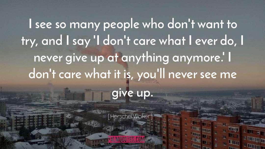 Never Give Up quotes by Herschel Walker