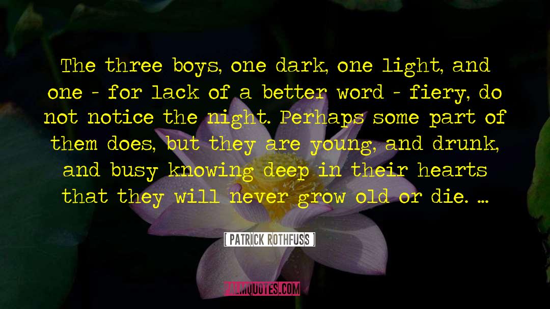 Never Grow Old quotes by Patrick Rothfuss