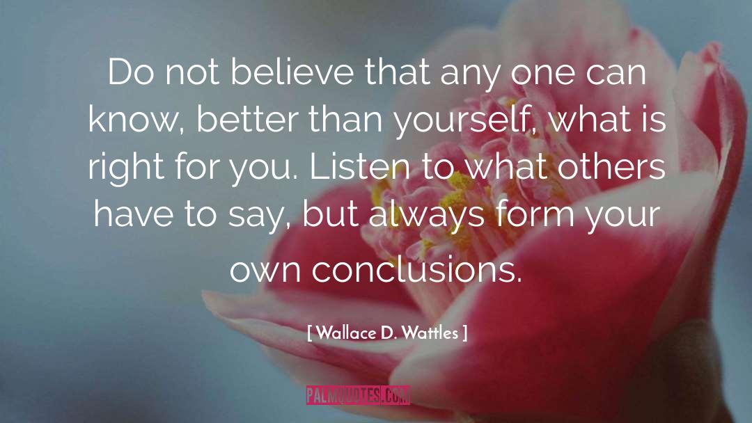 Never Listen To What Others Say quotes by Wallace D. Wattles
