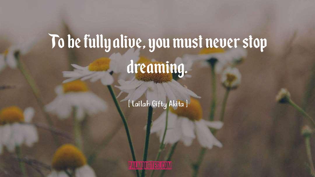 Never Stop Dreaming quotes by Lailah Gifty Akita