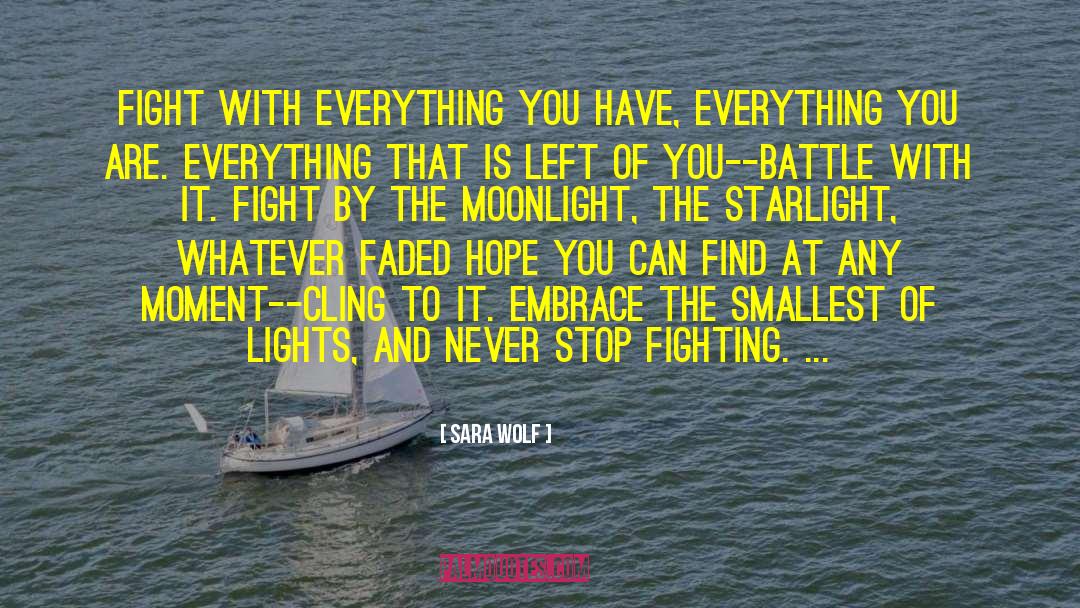 Never Stop Fighting quotes by Sara Wolf