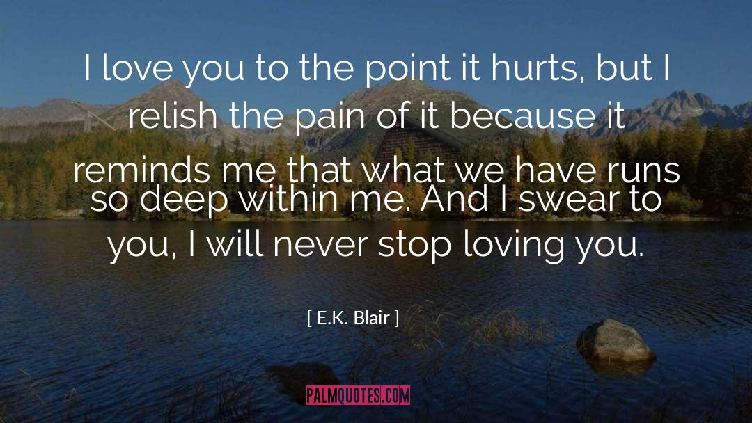 Never Stop Loving You quotes by E.K. Blair