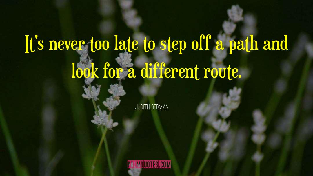 Never Too Late quotes by Judith Berman