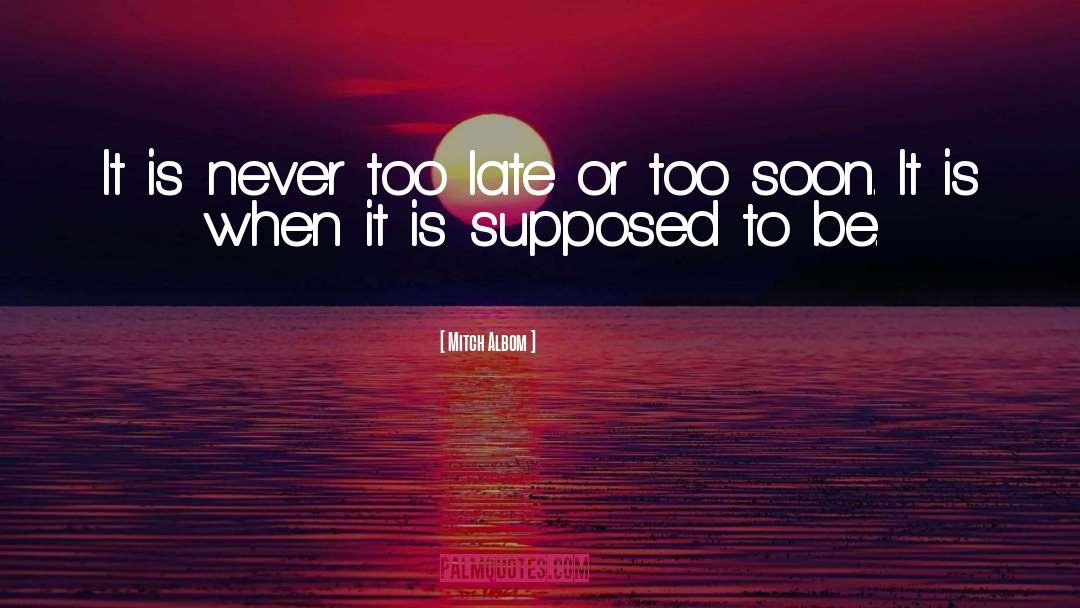 Never Too Late quotes by Mitch Albom