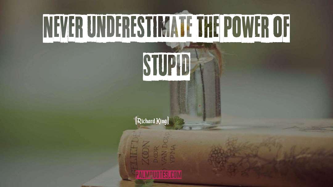 Never Underestimate quotes by Richard King