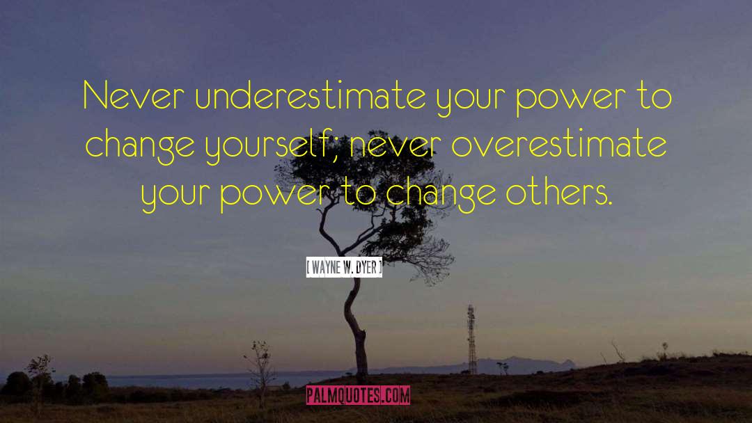 Never Underestimate quotes by Wayne W. Dyer