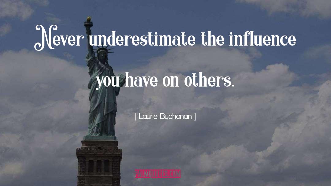 Never Underestimate quotes by Laurie Buchanan