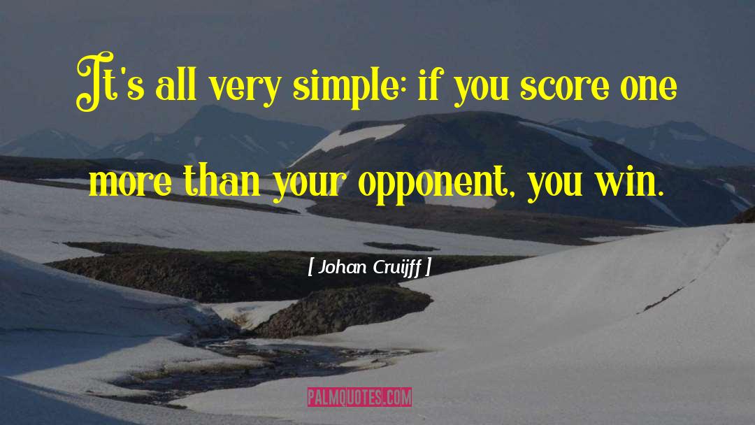 Never Underestimating Your Opponent quotes by Johan Cruijff
