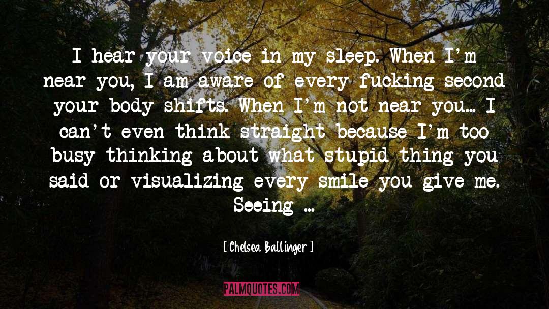 New Adult Romance Suspense quotes by Chelsea Ballinger