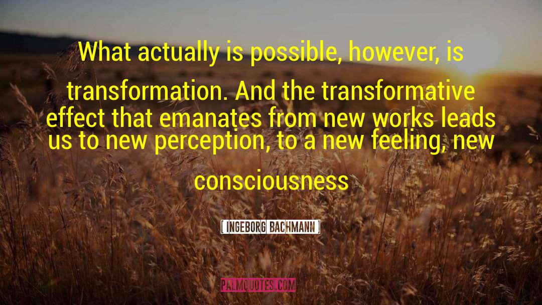 New Consciousness quotes by Ingeborg Bachmann