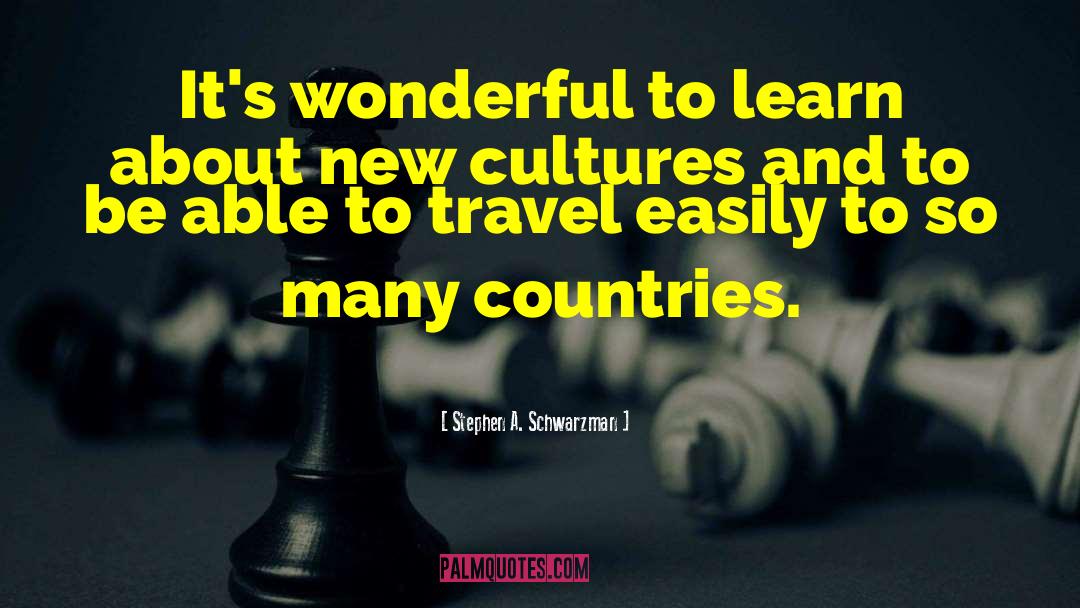 New Cultures quotes by Stephen A. Schwarzman