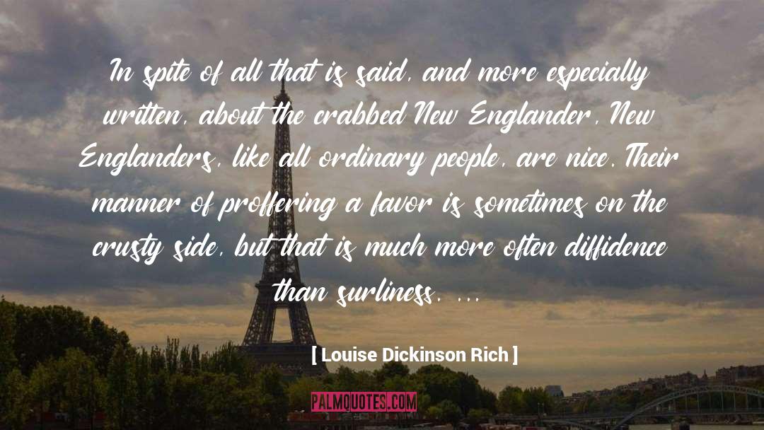 New England Patriots quotes by Louise Dickinson Rich