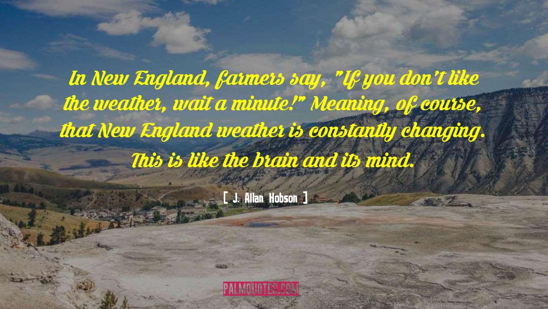 New England quotes by J. Allan Hobson