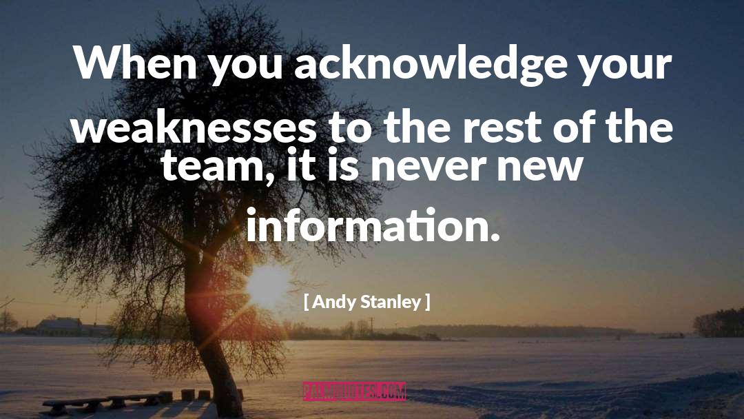 New Information quotes by Andy Stanley