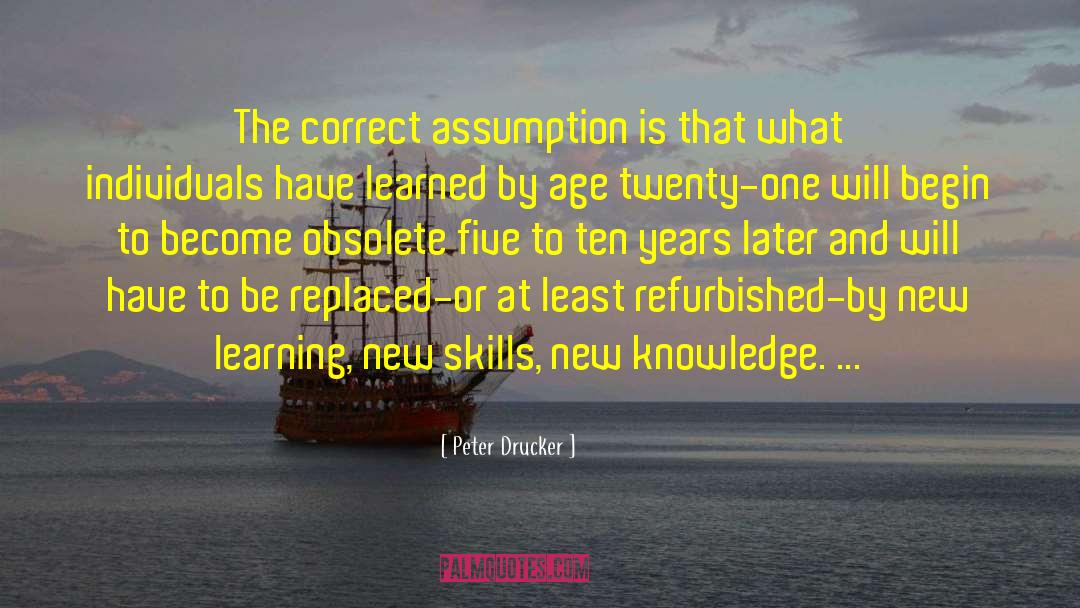 New Knowledge quotes by Peter Drucker