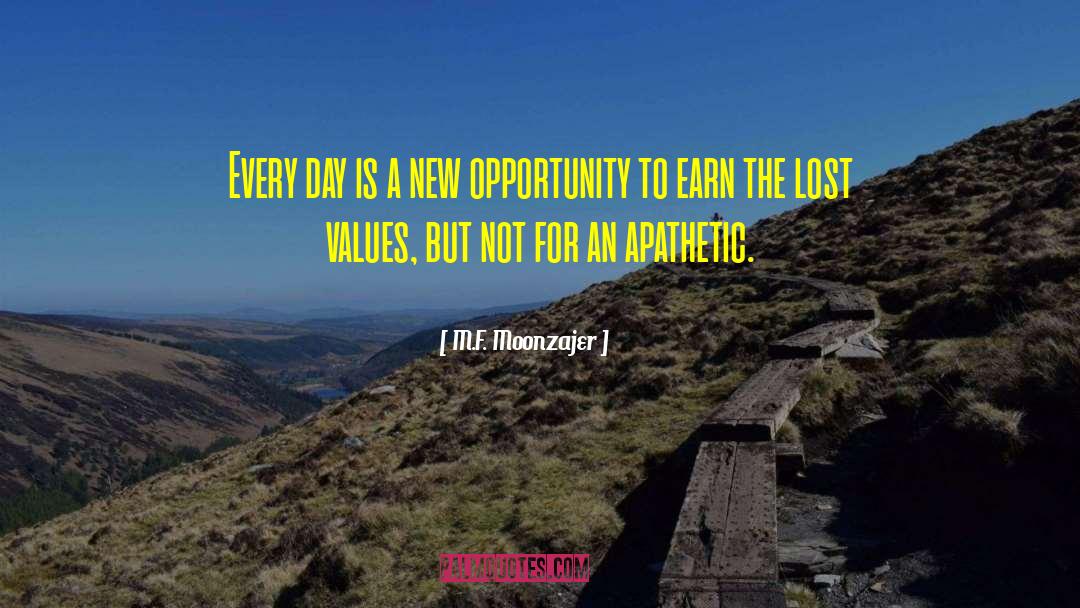 New Opportunity quotes by M.F. Moonzajer