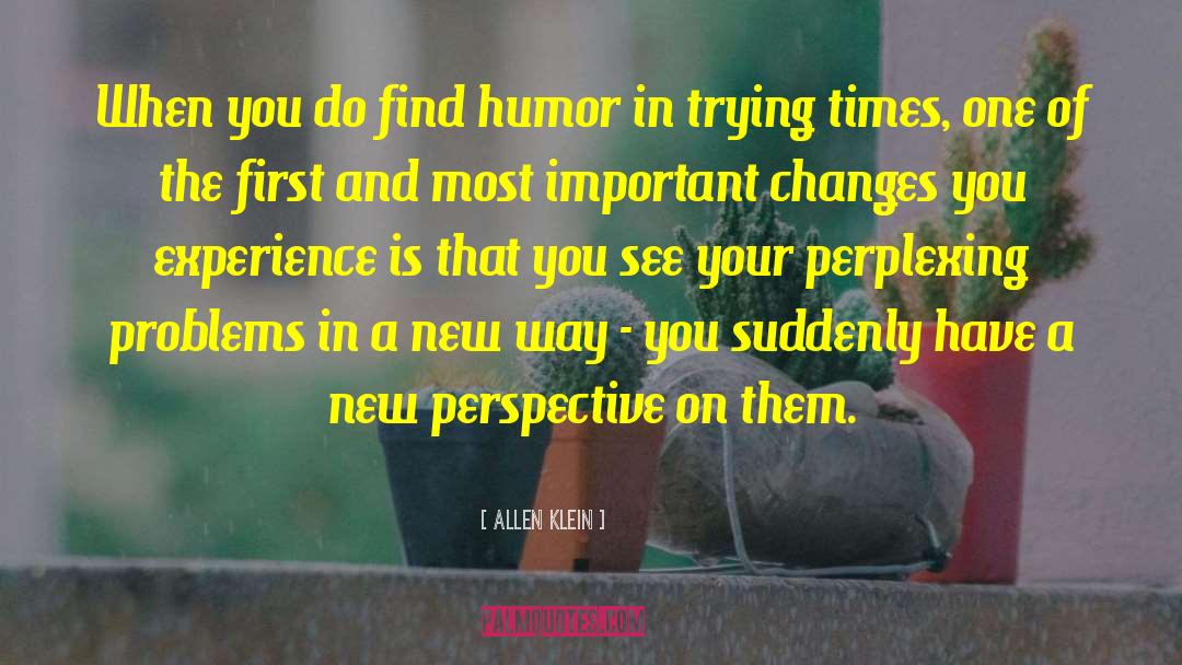 New Perspective quotes by Allen Klein