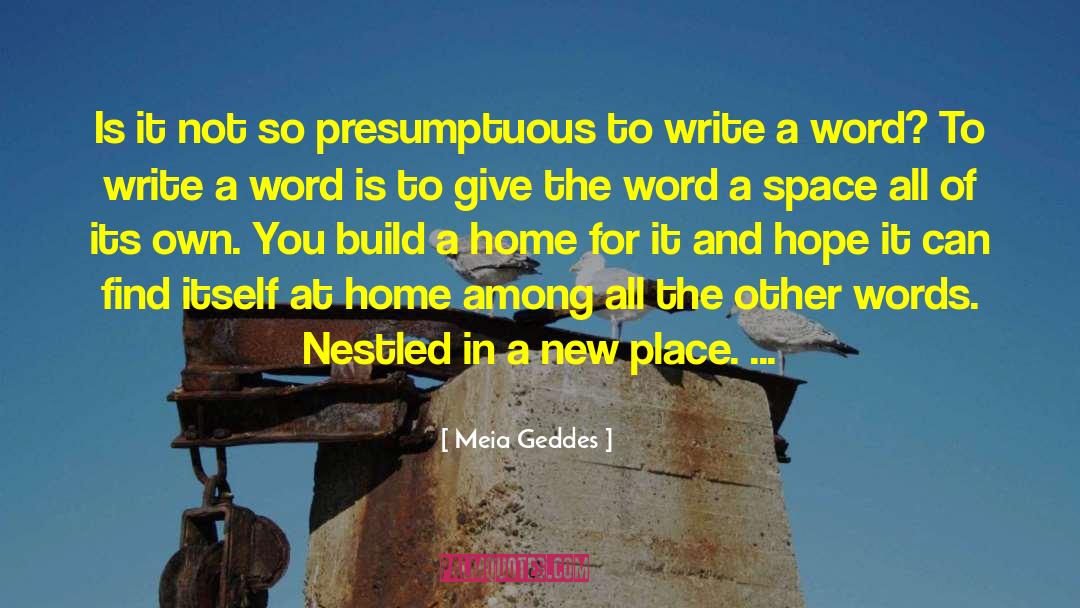 New Place quotes by Meia Geddes